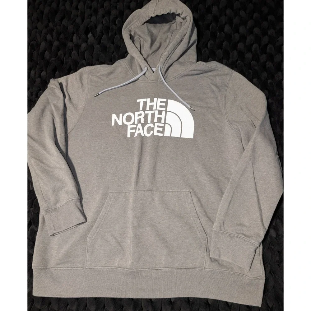 The North Face Mens Gray/Gravel Half Dome Pullover Hoodie Size XXL